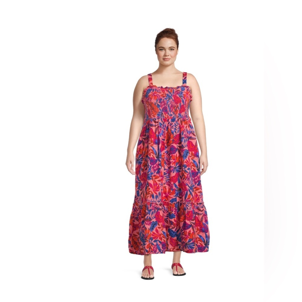 Terra & Sky Pink and Blue Floral Dress - Picture 2 of 2